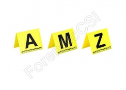 Evidence Markers with Letters Yellow
