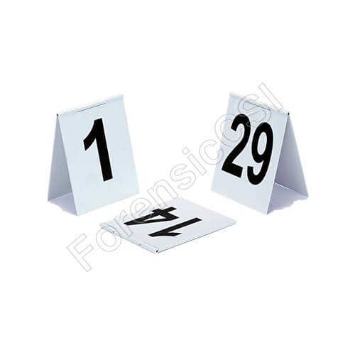 Hinged Evidence Markers with Black Numbers
