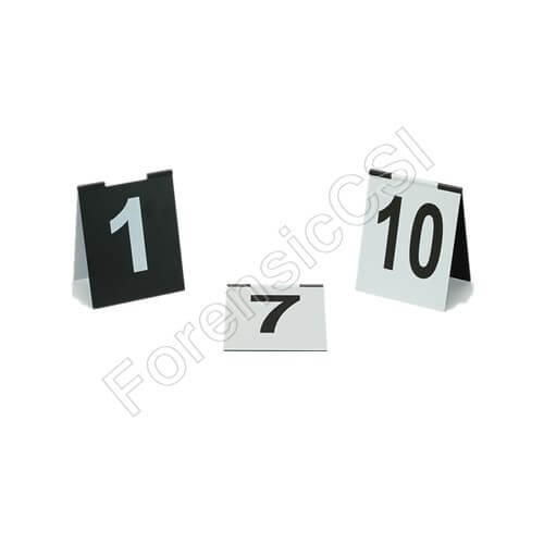 Hinged Evidence Markers with Numbers