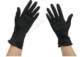 Forensic Black Nitrile Gloves