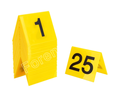 1 - 25 Number Photo Evidence Markers